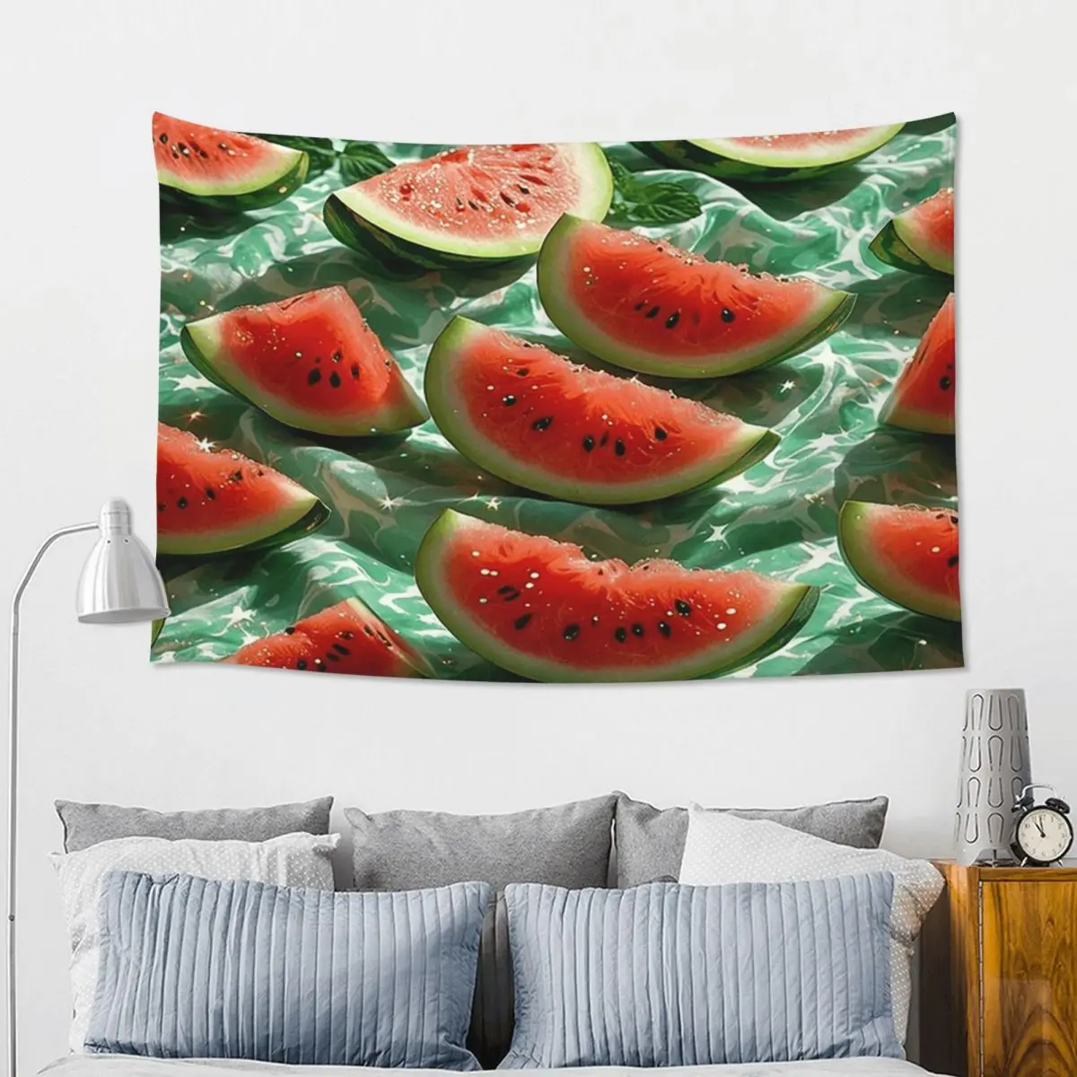 Watermelon Slices Tapestry Funny Wall Hanging Aesthetic Home Decor Tapestries for Living Room Bedroom Dorm Room