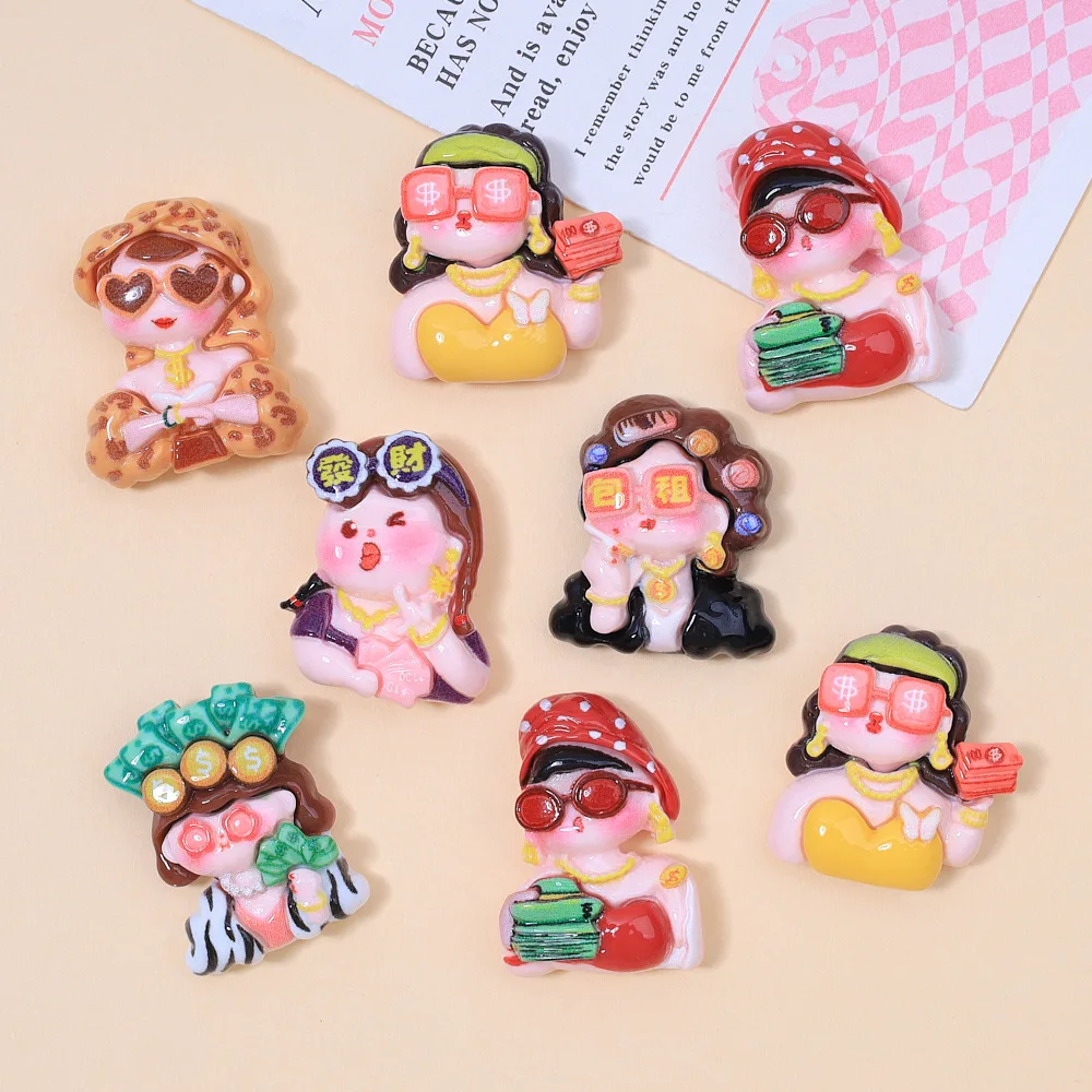 3 قطعة/الوحدة جديد الأميرة الأمير اكسسوارات الراتنج كبوشن مسطح لتقوم بها بنفسك مواد الحرف صنع المجوهرات السحر #4