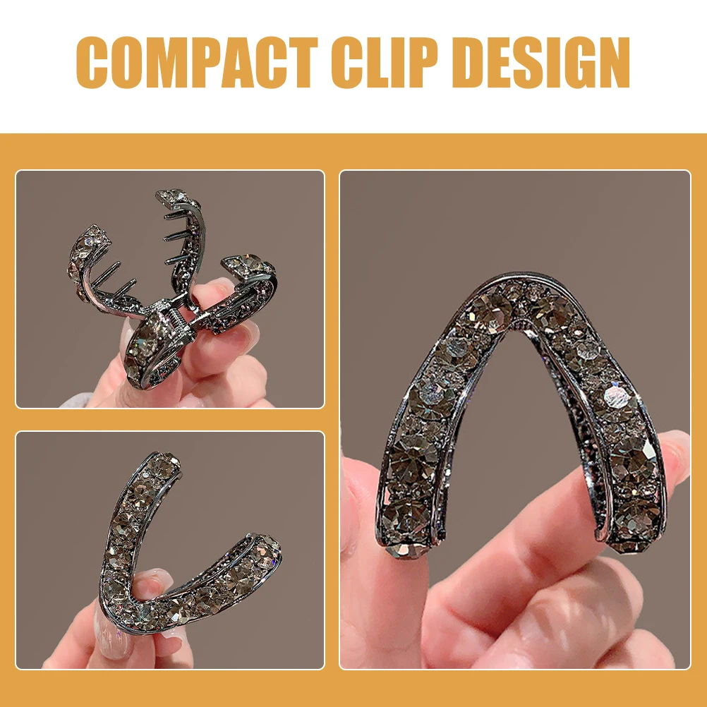 

Fashion Clip Claw Clip for Women High Ponytail Holder Shiny Rhinestone Detail Strong Grip Ideal for Wedding Party