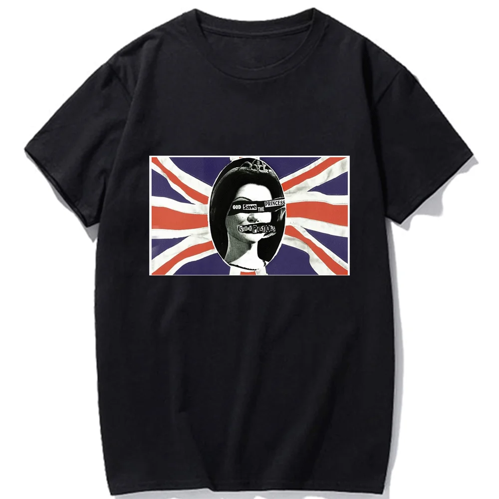 God Save The Queen T-Shirt Male Short-sleev O-neck Retro Print Tee Men Classic Nostalgia Style Camisetas Casual Street Shirt