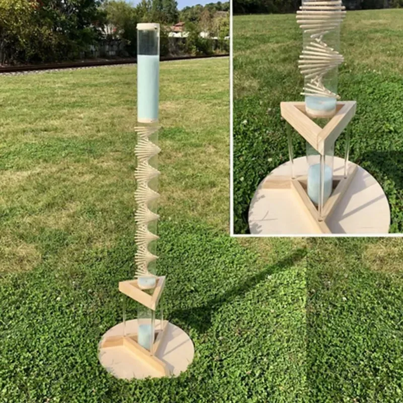 Extra long rain sound Rain stick hot sale Crystal instrument New design Wooden base