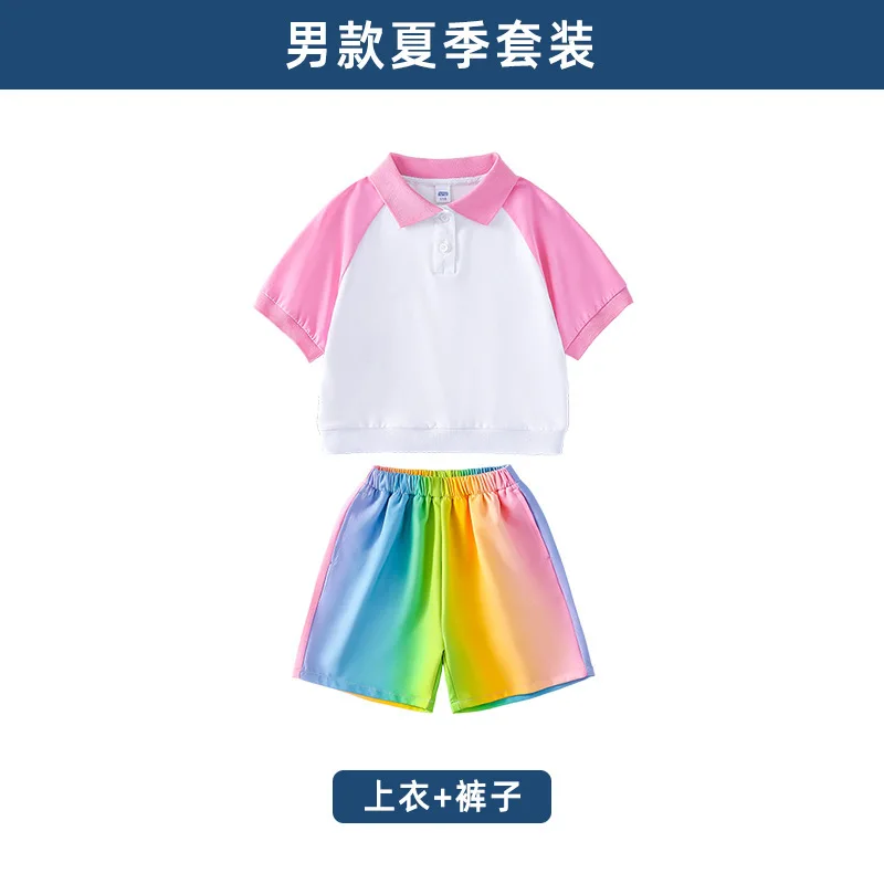Klasse Service Sommer Kindertag Cheerleader Kostüm Kindergarten Farbe T-shirt Anzug Abschluss Uniform Cos Cosplay