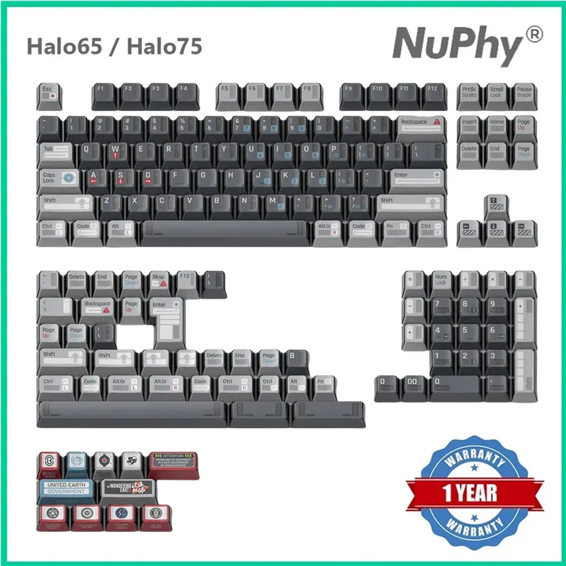 NuPhy The Wandering Earth II KOL Dye-sub PBT Keycaps 154 Keys 5-sided Dye-sublimation PBT