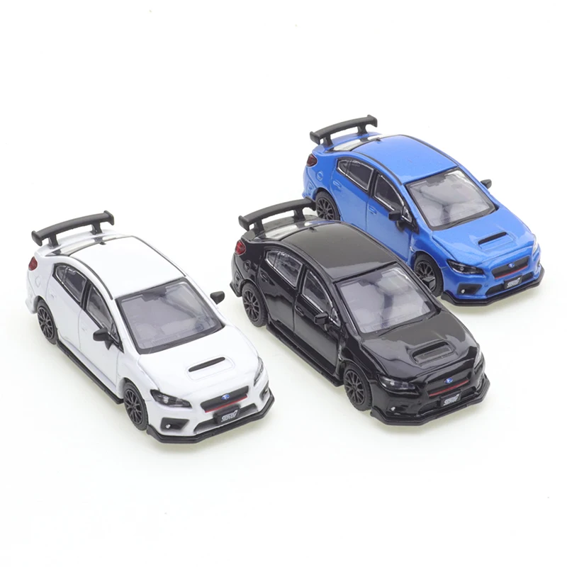 JKM 1/64 Mitsubishi Lancer EVO Subaru WRX STI BRZ coche de juguete de aleación vehículo de Motor Diecast Metal modelo niños regalo de Navidad