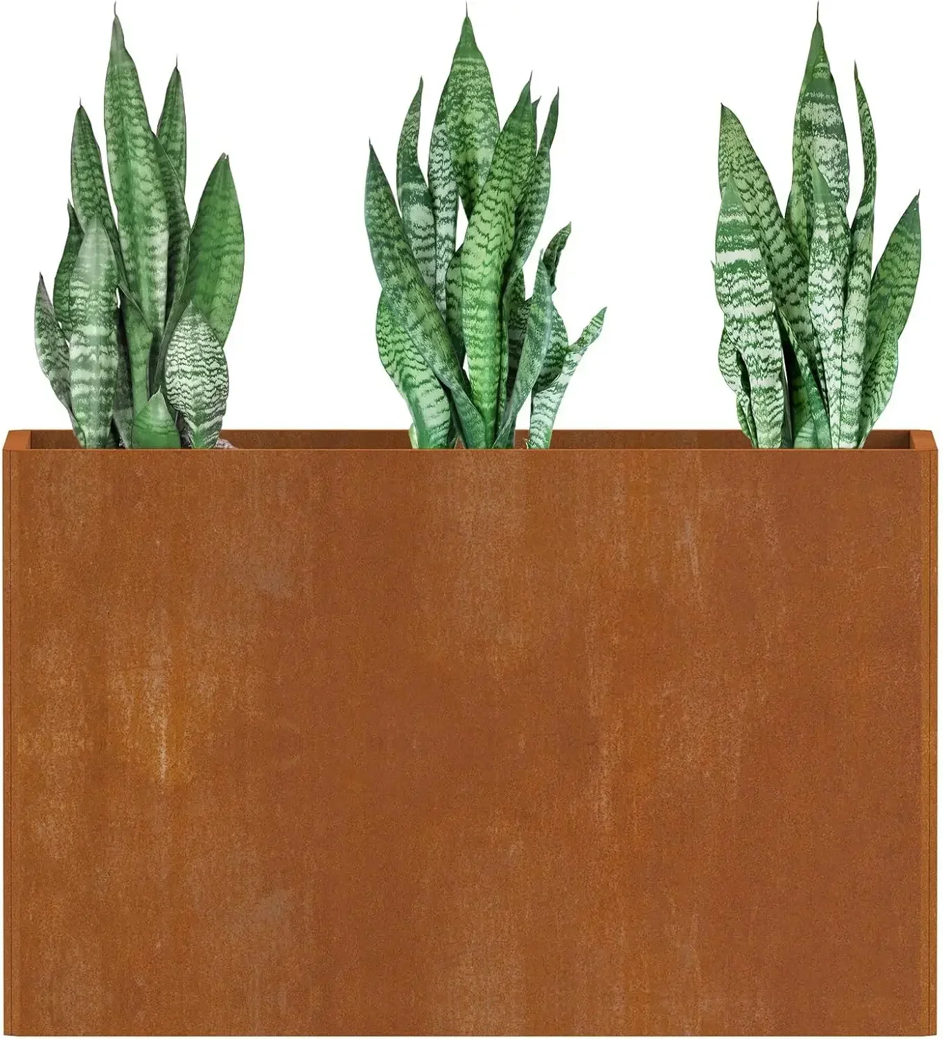 Cor Ten Steel Planters – 32x12x24H Inch Rectangular Planter Box | Weather-Resistant Design for Garden, Patio, or Porch (Rustic)