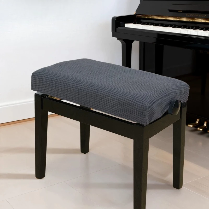 1pcs Jacquard Piano Stool Cover Elastic Stretch Anti-dust Bench Protector Washable Universal for Home Makeup Stool Covers