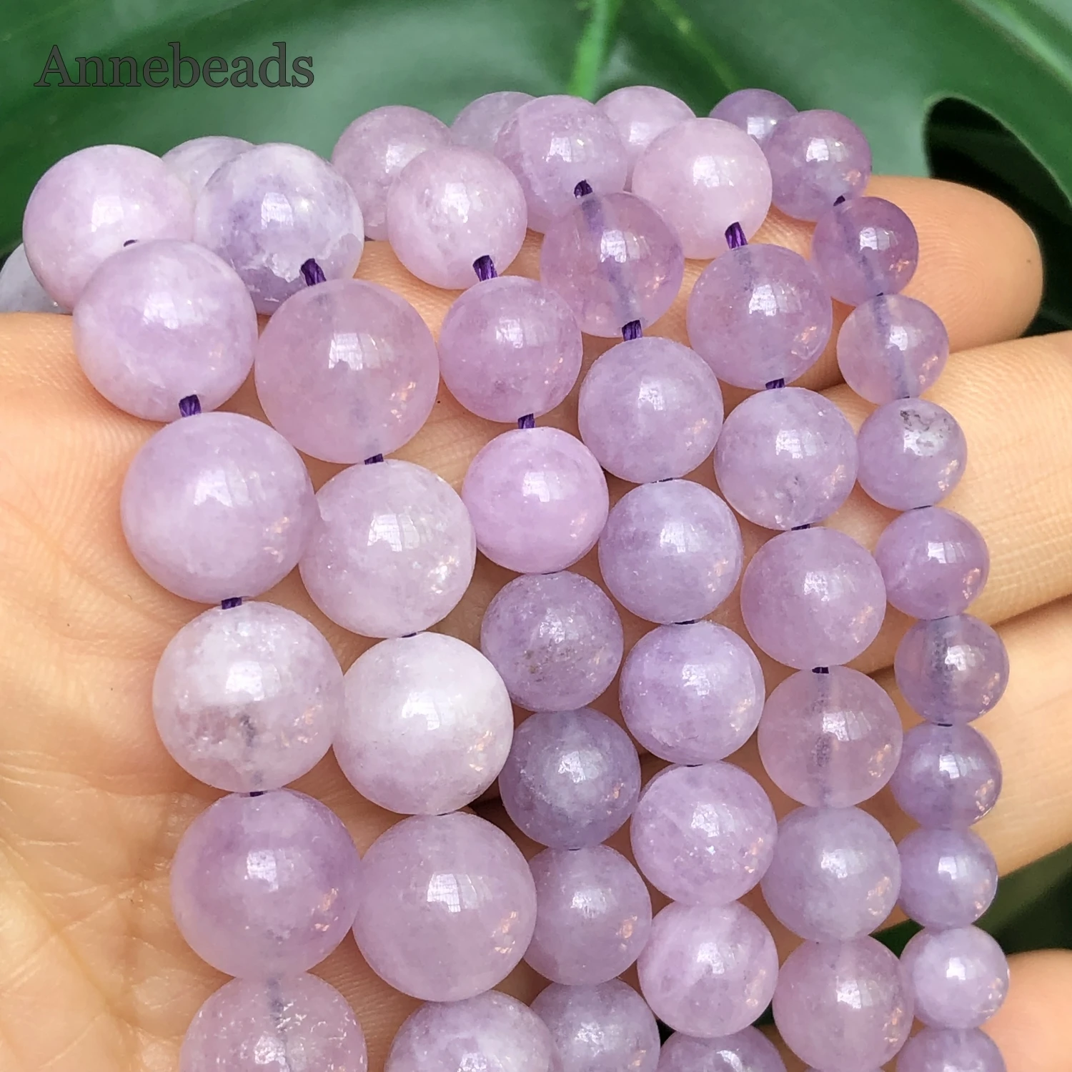 Natural Stone Amethysts Beads Loose Spacer Purple Crystal Beads For Jewelry Making DIY Bracelet Accessories 15\