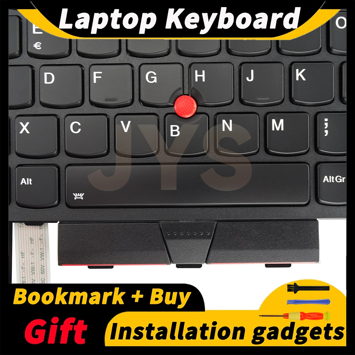 For Lenovo ThinkPad L14 Gen1/L14 Gen2 laptops replacement keyboard with backlit Danish layout