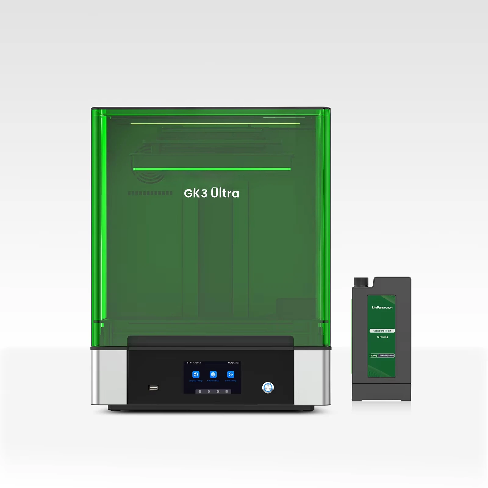 GK3 Ultra LCD Printer0.3'' LCD Photocuring Resin 3d Model Making Printer with Build-in Heating System & Odor Filter