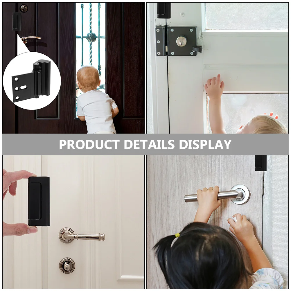 

Metal Reinforcement Door Lock Elegant Surface Treatment Door Safety Latch for Home Office Room Privacy Reinforcement