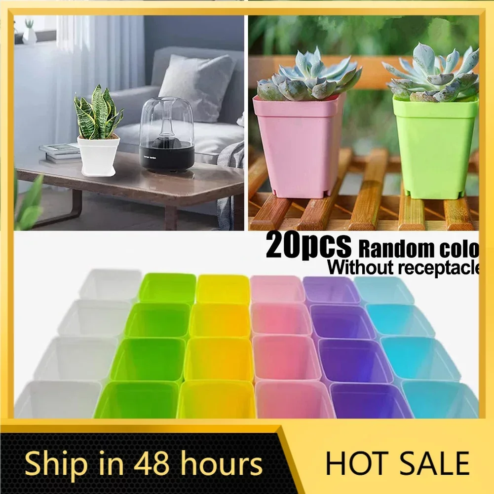 20pcs Garden Nursery Pots Planting Nutrition Cup Orchid Propagation Container-Seedling Bag Soft Plastic Flowers Pot