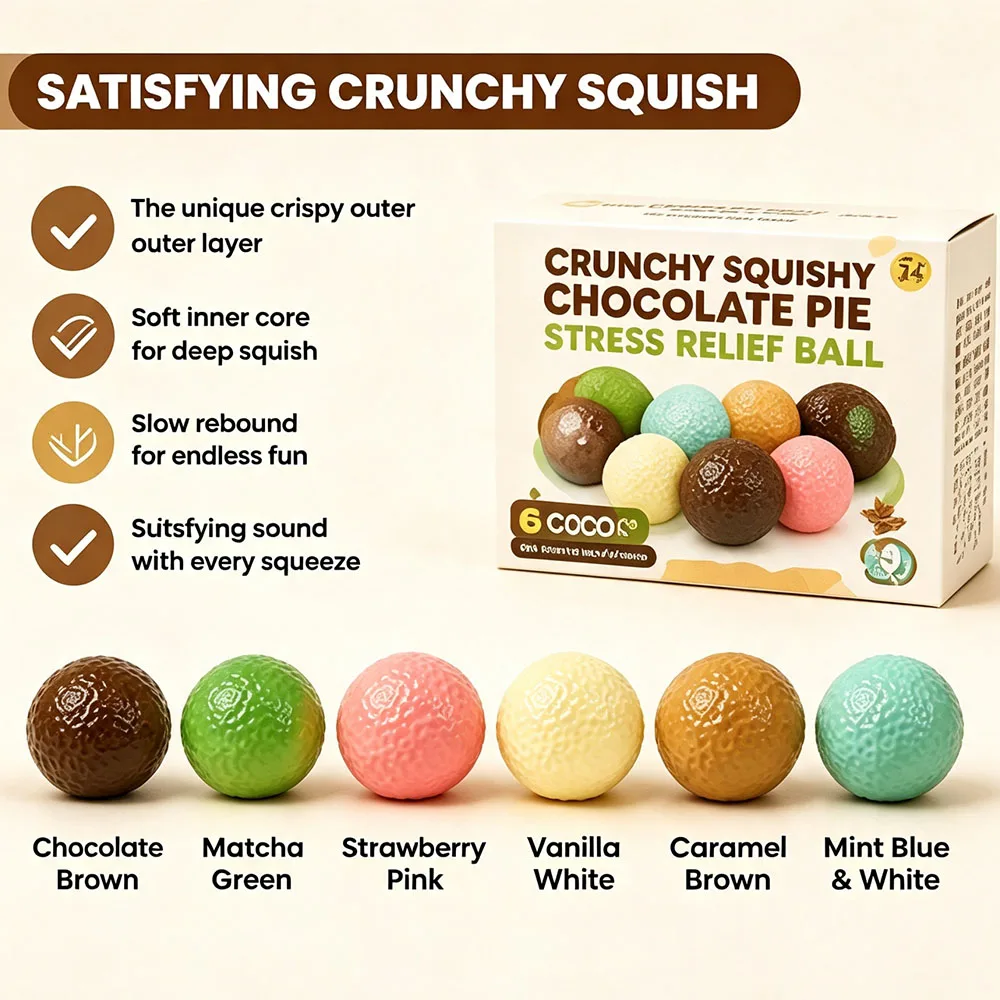 Kawaii Raumdekoration Matcha Schokoladenkeks Blockball ASMR Knuspriges Kunstessen Dessert Taktiles Quetschspielzeug Spaßige Neuheit