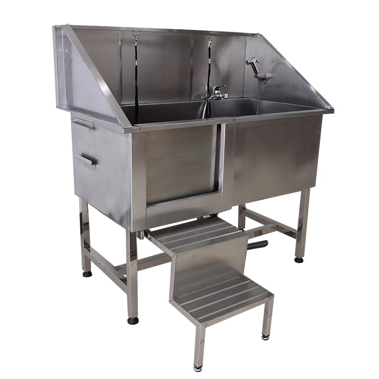 

Ванна для ухода за собаками из нержавеющей стали, стол для ухода за домашними животными, устойчивая противоскользящая станция для мытья собак