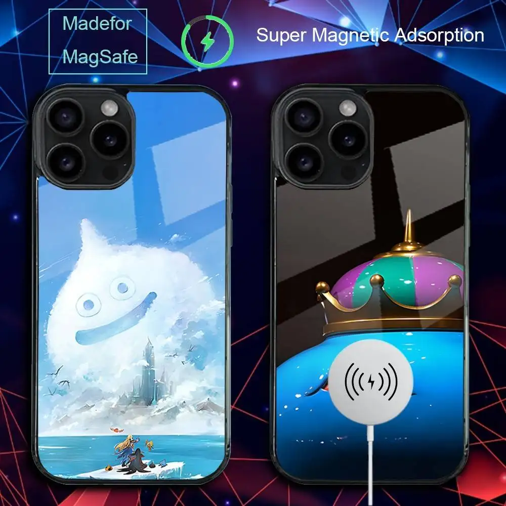 

D-Dragon Slime Q-Quest Phone Case For iPhone 17,16,15,14,13,12,11,Pro,Max,Plus,Mini,SE4,E Magnetic Magsafe Wireless Charging