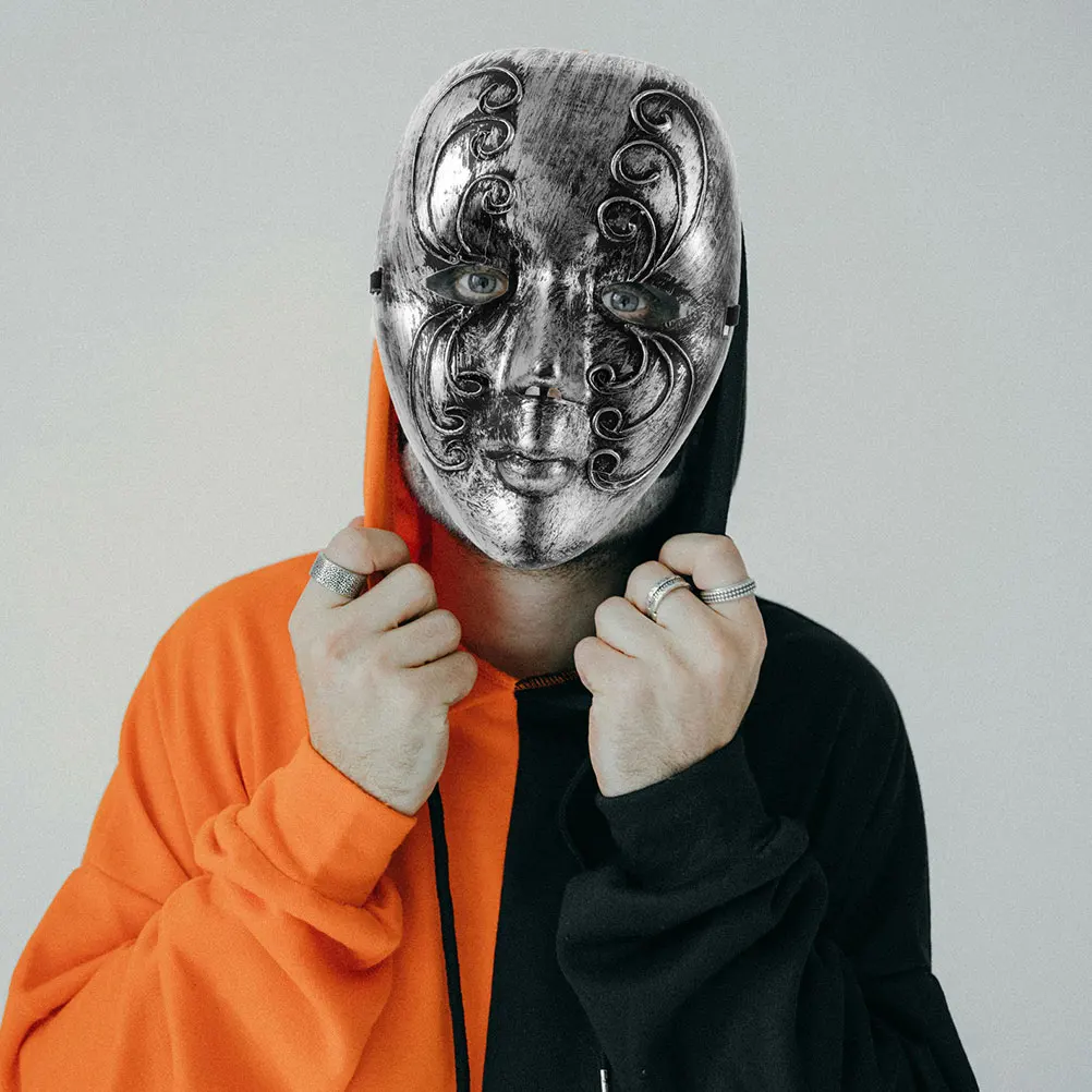 

2 Pcs Face Mask Vintage Masquerade Masks for Scary Mask Halloween Costume Props Scary Masks Elegant Design