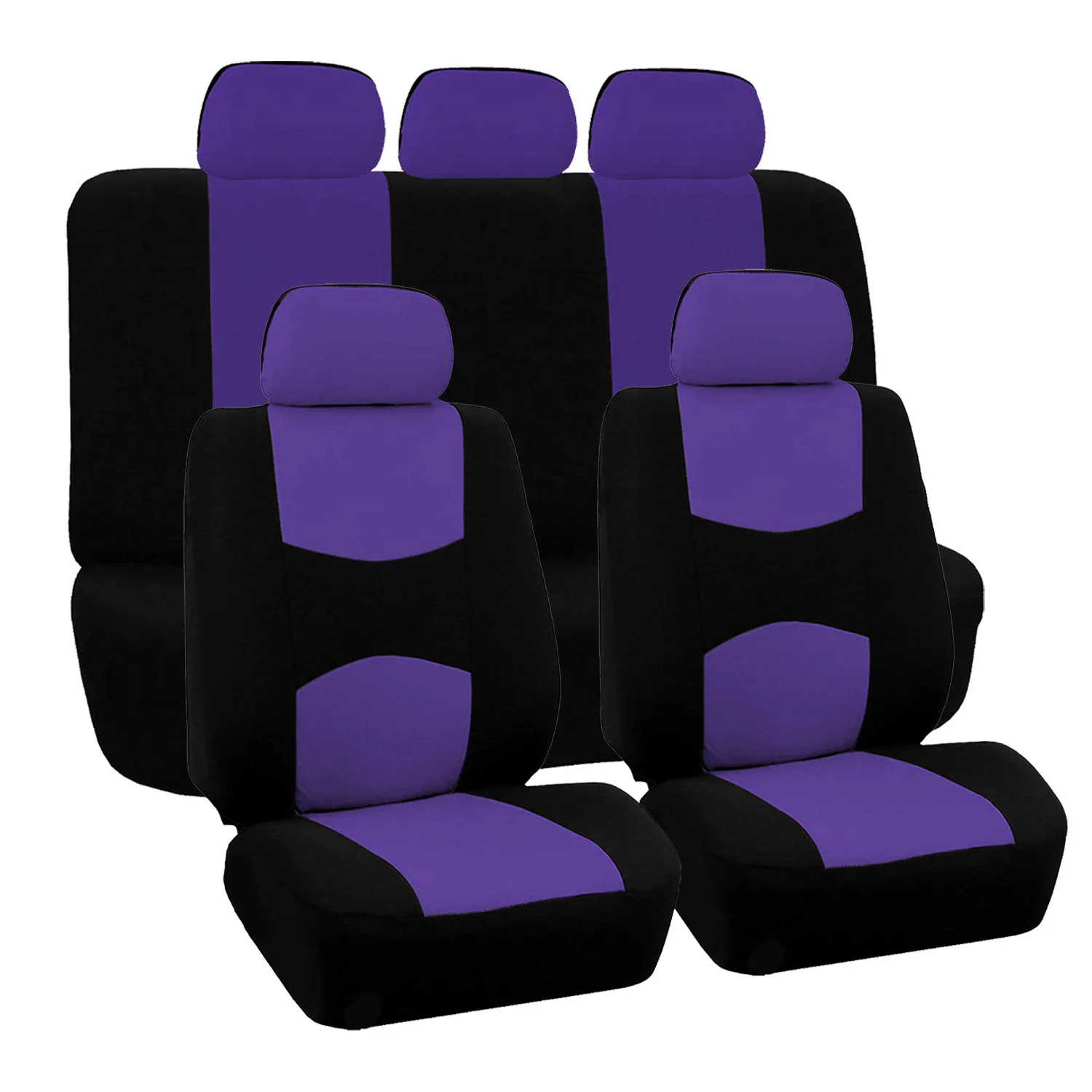 Universal 7 Colors Car New 5 Seats Cover Auto Car Seat Covers Ployester Cushion Full Set Front Rear For Sedans Seat Covers AT MT