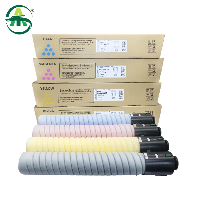 Imagem -01 - Cartucho de Toner Copiadora para Ricoh Pro Cartuchos Copiadora Suprimentos de pó Peças Sobressalentes C651 C751 Cmyk1617g 1pc