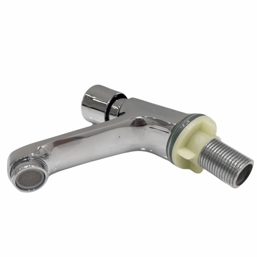 Single Cold Water Time Delay Faucet Female Thread G1/2 Push Button Water Saving Faucet Copper Basin Sink Tap Commercial Premises