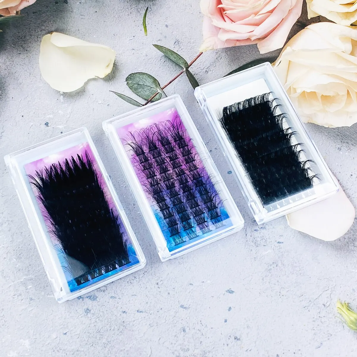 Extensión de pestañas Súper Larga D rizo, mezcla de Mega grupos de volumen individuales, pestañas, adecuado para principiantes, 25mm, 0,07 de espesor, DIY