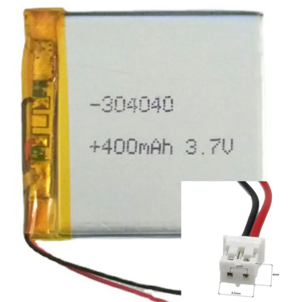 Rechargeable 3.7V 400Mah 304040   Polymer Ion Battery For CHARGING TREASURE POWER CAMERA POWER BANK DVD SMART WATCH TABLET