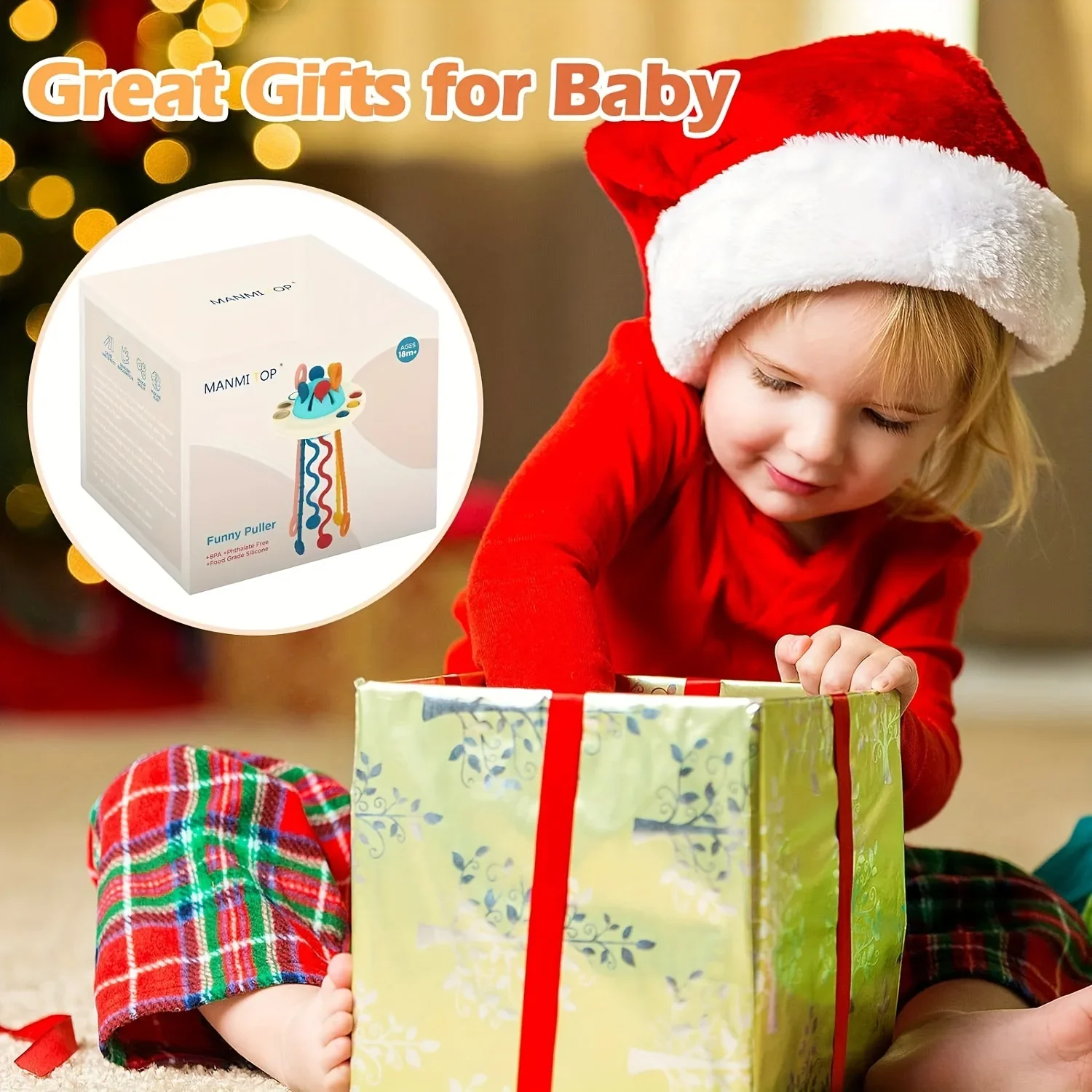 Ufo grau alimentício silicone push & pull string atividade brinquedo montessori brinquedos sensoriais para crianças 6-18m +, brinquedos de viagem fidget