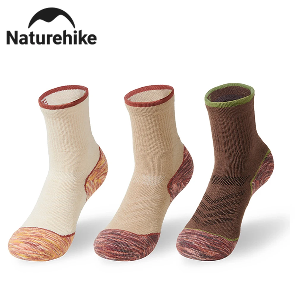 

Naturehike New Flower-Patterned Shock-Absorbing Mid-Calf Hiking Socks Antibacterial Temperature-Regulating Sports Climbing Socks