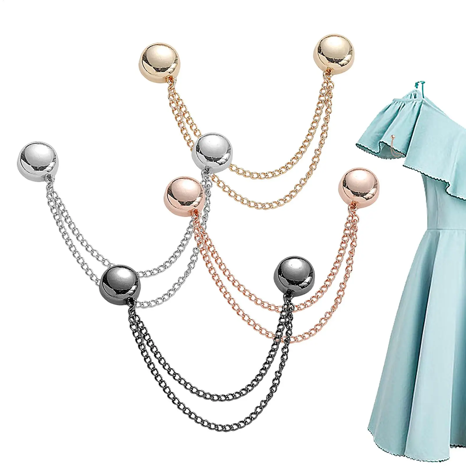 4PCS Magnetic Adjustable Trouser Legs Clips For Pants Pin Retractable Fixed Leg Pants Loose Button For Jeans Cardigan