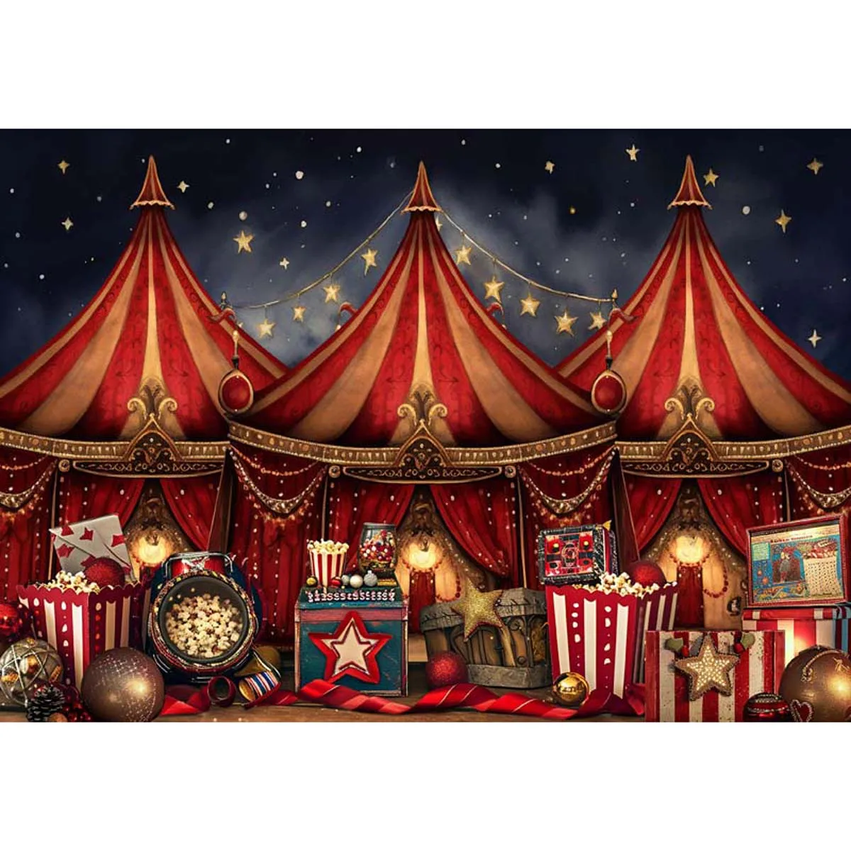 Allenjoy Retro Circus Backdrop