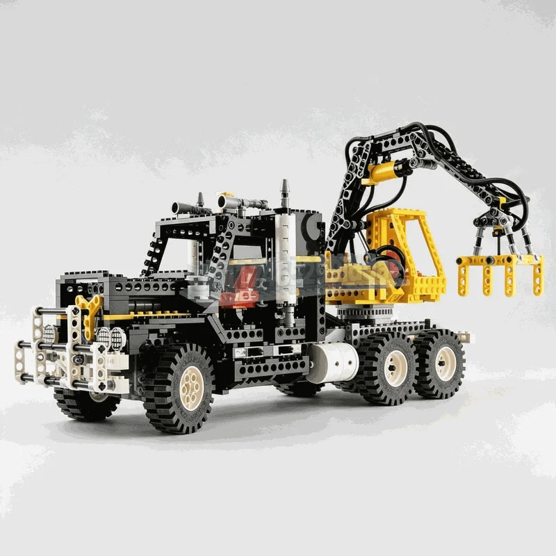 524Pcs Compact Pneumatic Claw Truck Building Blocks Engineering Vehicle Model Diy Assembly Toy Creative Display Festival Gifts