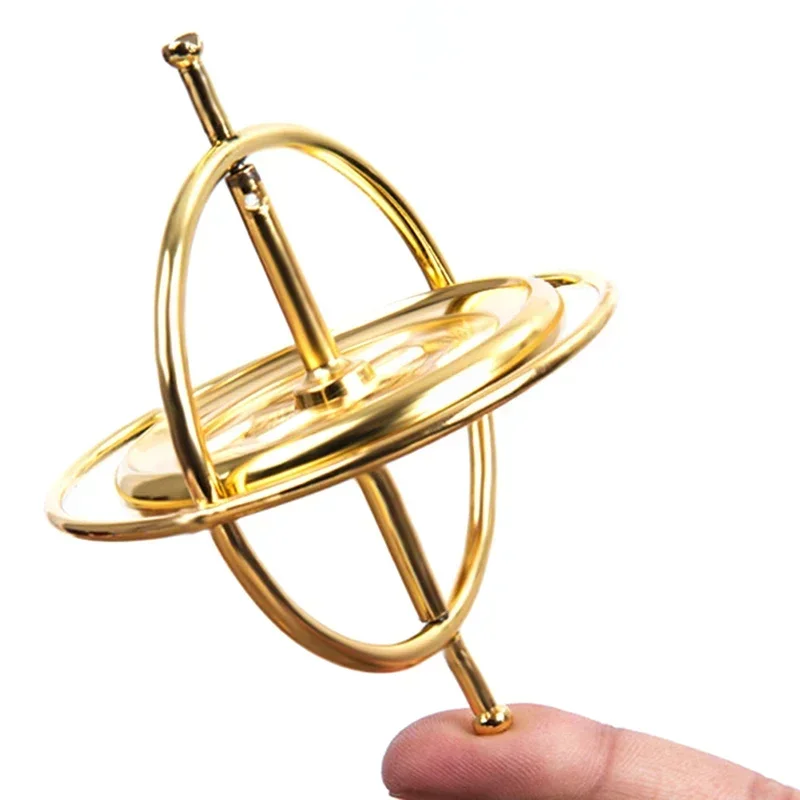 Anti-Schwerkraft Finger Gyroskop Selbstausgleichendes Gyroskop Stress Relief Spin Spielzeug Dekompression Lernspielzeug Metall Kreisel