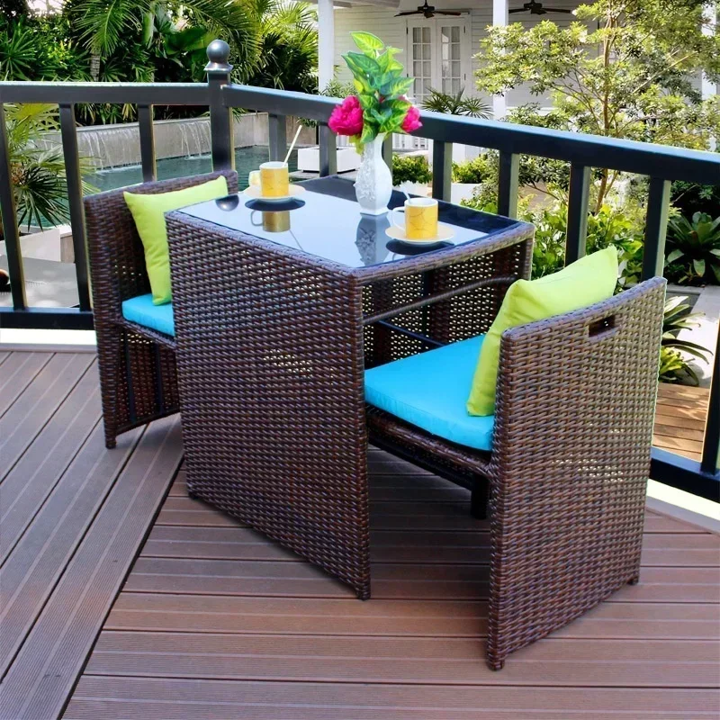 Outdoor Furniture Outdoor Rattan Dining Table And Chair Set