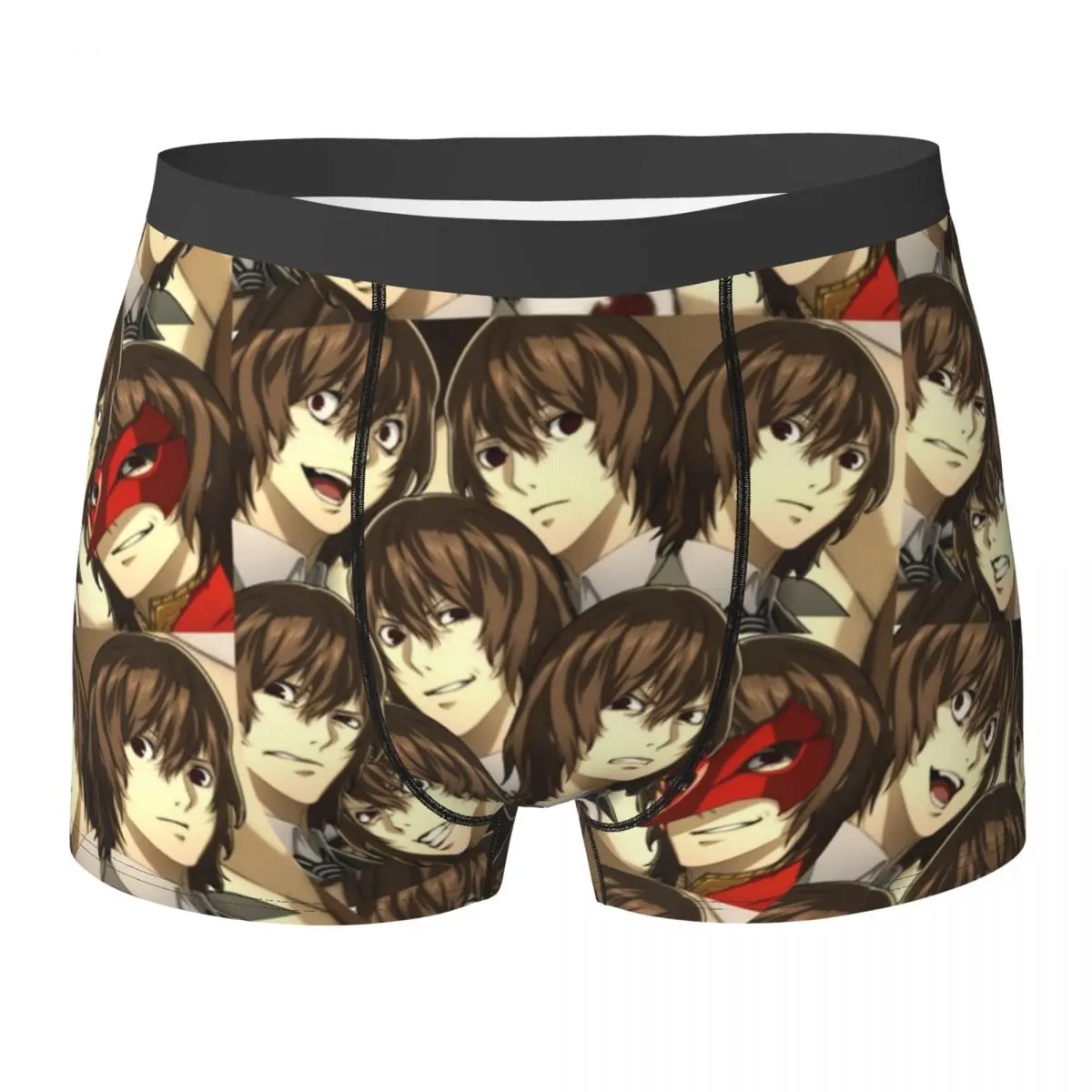 Boxer Underpants Shorts Many Faces Of Goro Akechi Panties Men\'s Soft Underwear for Homme Man Boyfriend Gifts