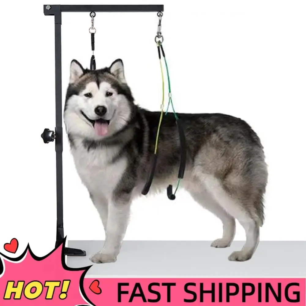 

Suspender Grooming Table Arm Support Height Adjustable Dog Shower Stand Stainless Steel Telescopic Pet Grooming Stand with Sling