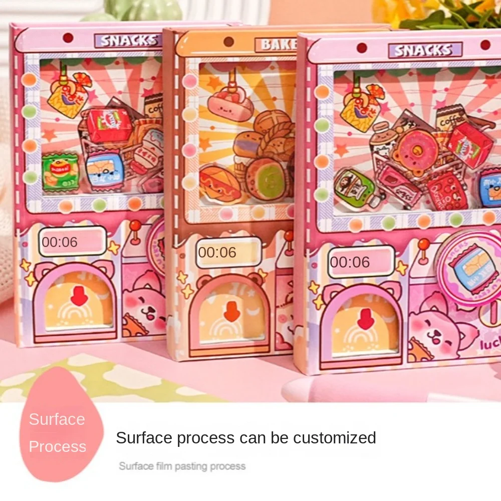 Relaxing Color Inner Page Gashapon Mahines Notebook Shaking Cute Snacks Notepad Diary Cartoon Square Writing Pad Students