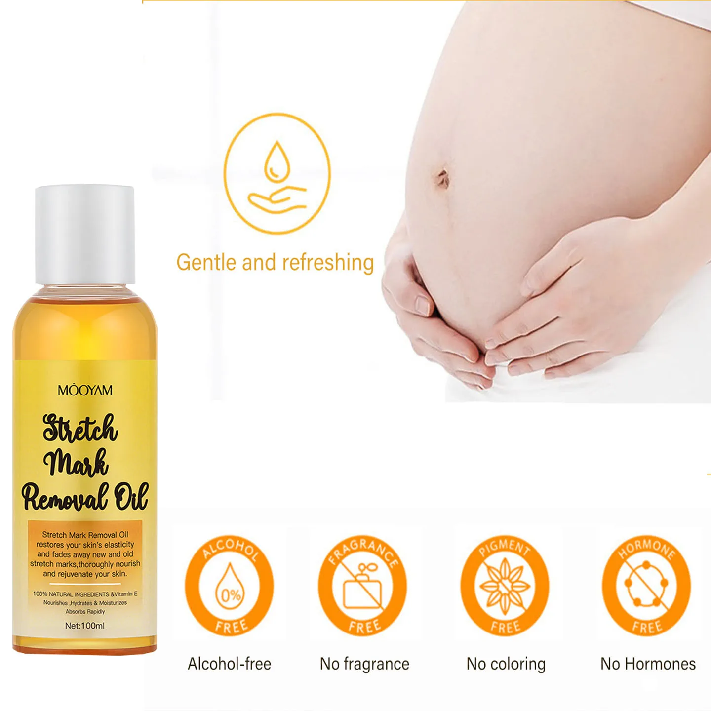

Stretch Mark Removal Oil for repairing Postpartum Abdominal Skin Deeply hydrates and nourishes Improves rough skin Skincare