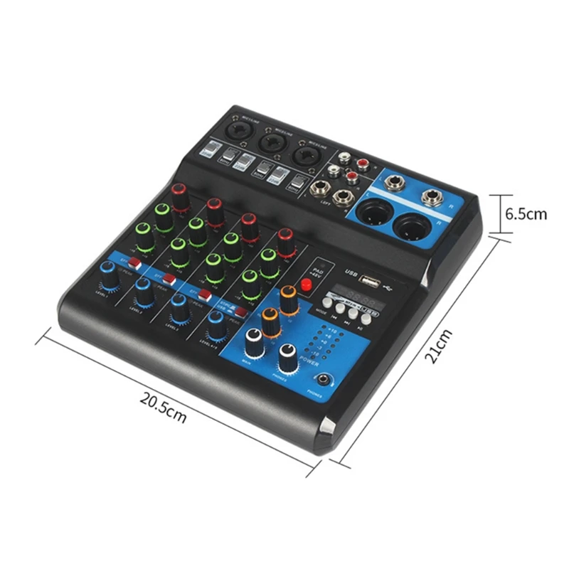 Audiomixer Type-C, Europese/Amerikaanse voedingsadapter Aangedreven audiomixer Geluidskaart Console Converter