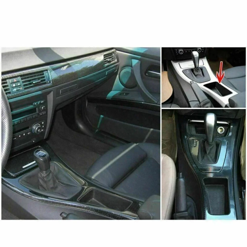 

/For /5D /Glossy Carbon Fiber Wrap Trim Decal Sticker For For BMW 3 Series E90 E92 E93 2005-2012 Car Interior Dashboard Console