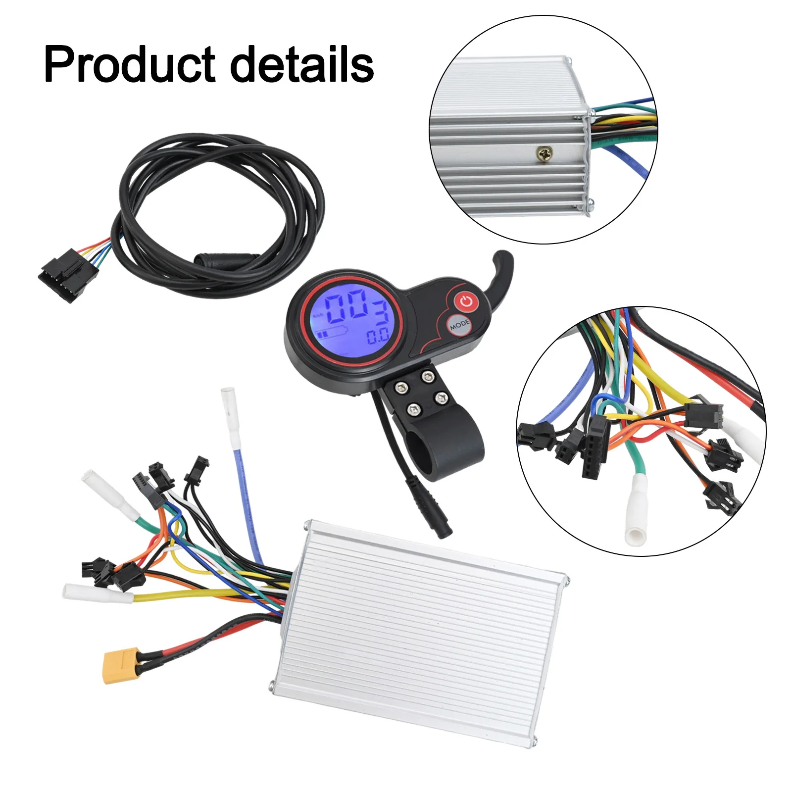 

Ebike Upgrade Scooter Maintenance Scooter Controller Kit TF100 Display 10 Inch Electric Scooter 6pin Display Black And Silver