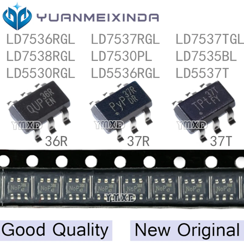 10pcs New Original LD7536RGL 36R LD7537RGL 37R LD7537TGL 37T LD7538RGL 38R LD7530PL LD7535BL MBL LD5537T 5530RGL 5536RGL sot23-6