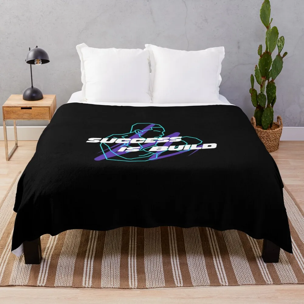 Success is build Throw Blanket Luxury Brand Summer bed plaid Blankets