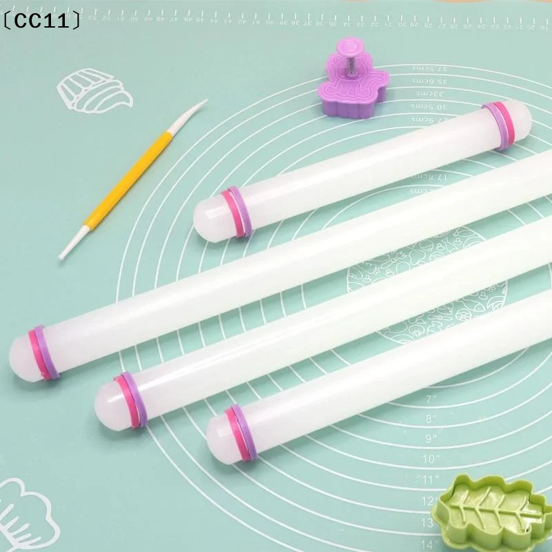 Non-Stick Fondant Rolling Pin For Cakes, 9-inch Plastic Pastry Roller For Fondant, Gum Paste, Dough Cookie Making  Tool〔CC11〕