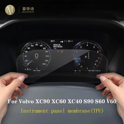 For Volvo XC40 V90 S90 S60 V60 2021 Car nterior Instrument panel membrane LCD screen TPU protective film Anti-scratch Speedomete