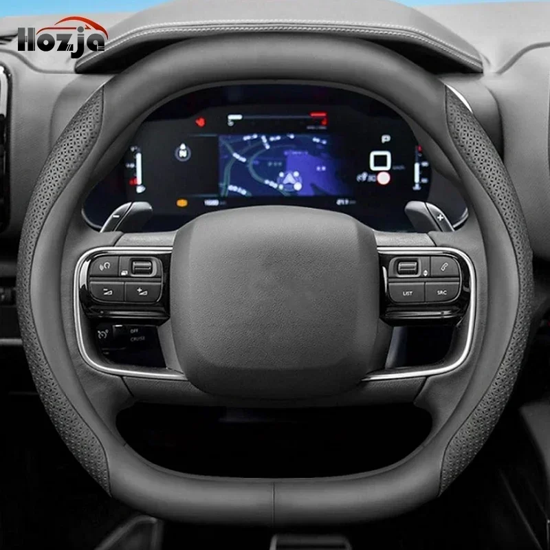Leather Car Steering Wheel Cover for MG ZS Hybrid 2025 Non-slip Car-styling Auto Accessories
