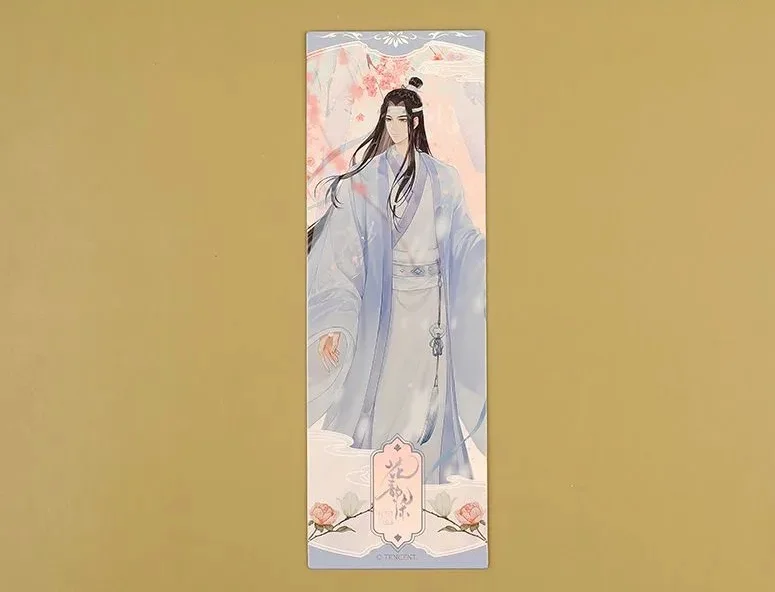 魔道祖師、魏無羨、青忘機、オリジナルコスプレアニメ、精巧なレーザーチケットブックマーク