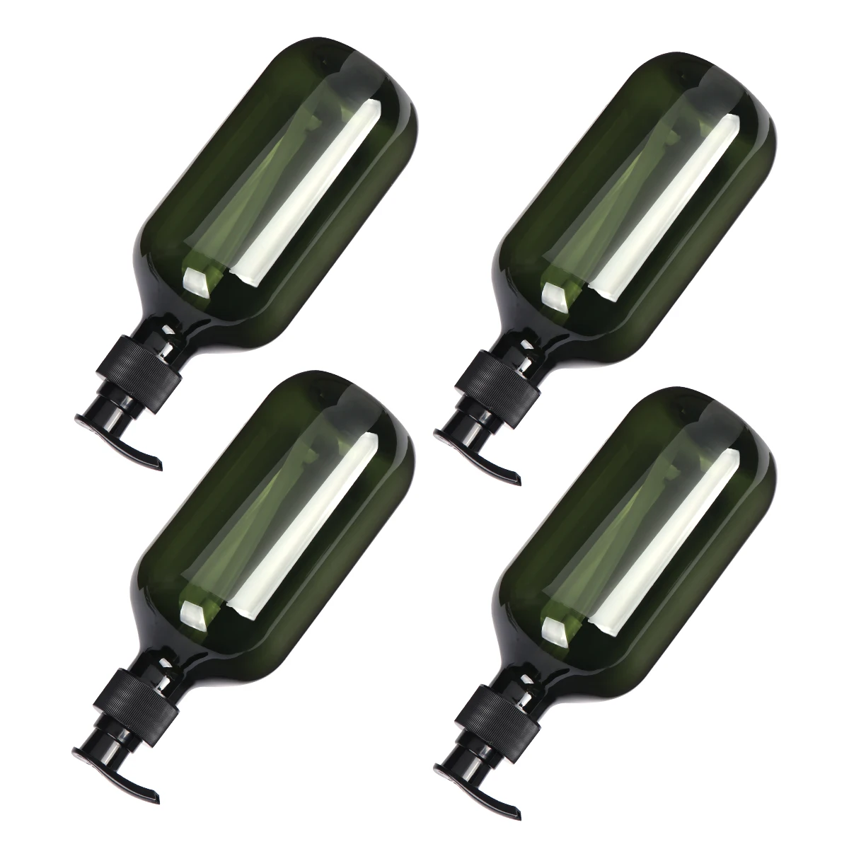 

4Pcs Shampoo Empty Travel Bottles 500ml Press Type Practical Odorless Thick Wear Resistant Refillable Storage Bottles