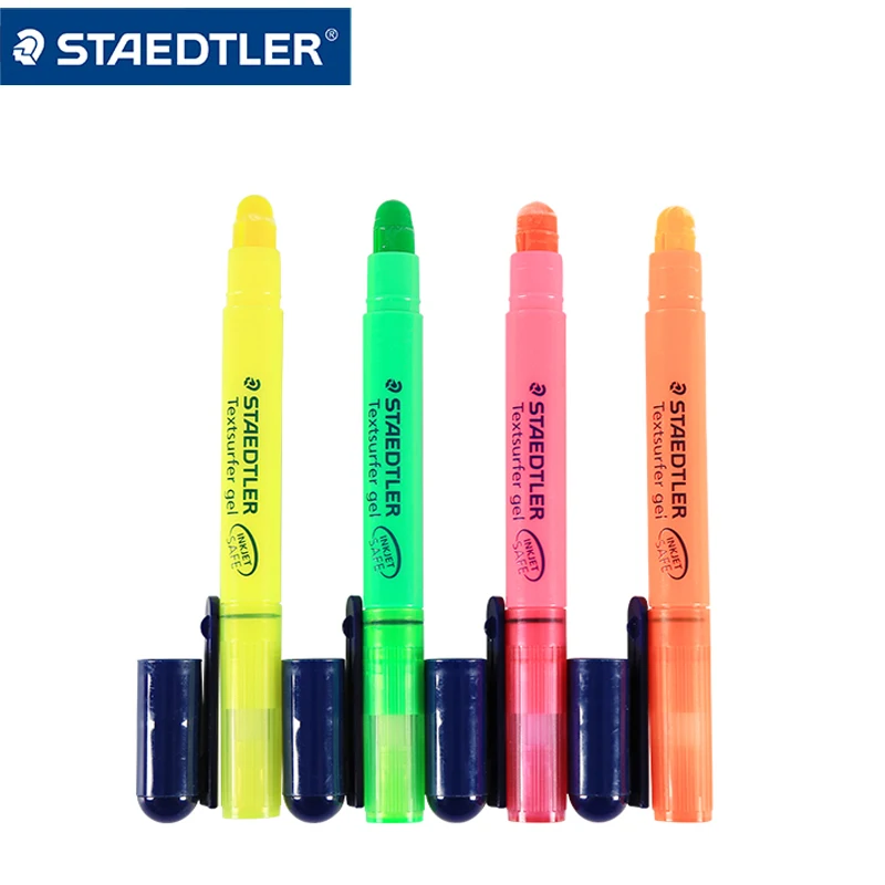 4PCS/Set STAEDTLER Solid Highlighter 264 Office Reading Gel Jelly Crayon Student Mark Rotating Lipstick Marker School Stationery