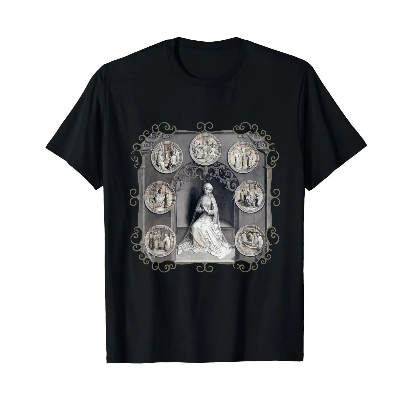 Our Lady of Sorrows Seven Dolours Mater Dolorosa T Shirt vintage Washed Top For Everyday Wear Versatile designer clothes
