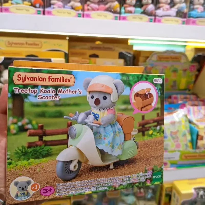 Sylvanian familles aveugle porte-clés figurines originales Koala moto jouet pour enfants jouets de cuisine fille jouets pour garçon