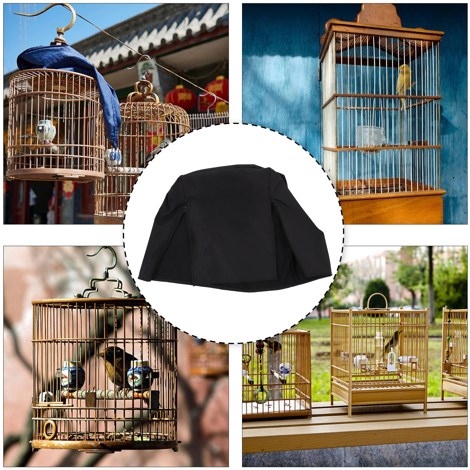 

Thickened Bird Cage Cover 1Pc Parrot Blackout Cloth Fits Most Sizes Windproof Scratchproof Pet Supplies