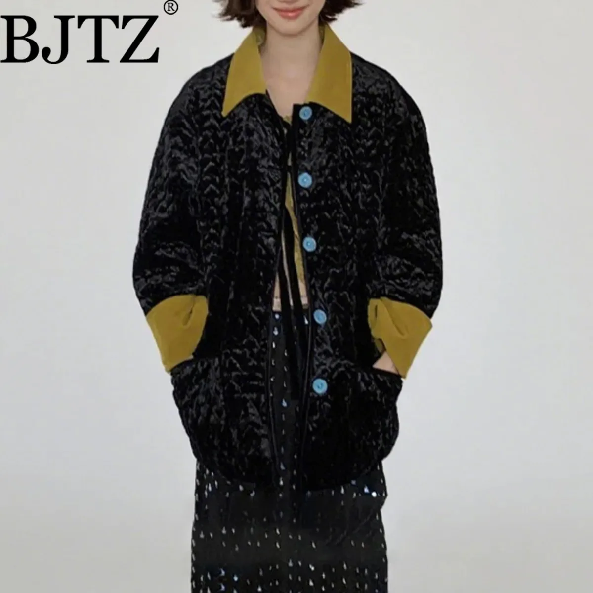 

BJTZ New Design Plush Velvet Winter Coat Women's Fleece Lined Thick Warm Elegant Casual Premium Jacket Comfortable High Quality